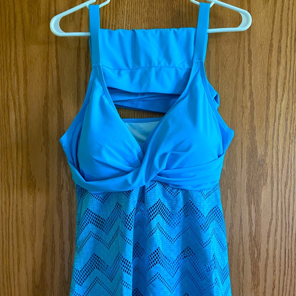 Blue Swim Tankini with shorts